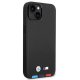 BMW iPhone 14 Plus Case Leather Stamp Tricolor, Black