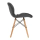 Scandinavian Velvet Chair 4Rico QS-186, grey