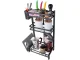 Three-Tier Kitchen Shelf Organizer Loft, Black