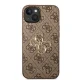Guess 4G Big Metal Logo Case for iPhone 15, Brown