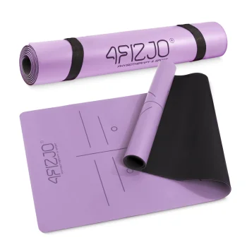 4FIZJO Non-Slip Yoga and Exercise Mat 4 mm, Purple