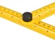 Multi-Angle Measuring Ruler and Shape Template Tool, Yellow