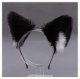 Soft Cat Ear Headband for Parties, Black