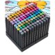Nukido Dual Tip Alcohol Markers 120-Piece Set with Case NK-913