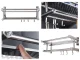 Hanging Bathroom Shelf with Towel Rails, Silver