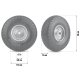Humberg 3.00-4 Tubeless Wheel for Wheelbarrows and Garden Carts, Black/Silver