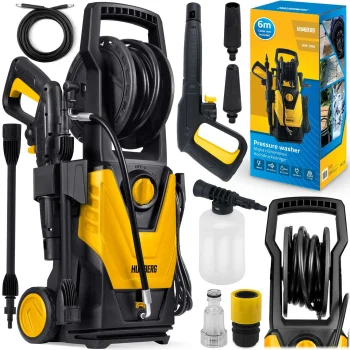 Humberg HM-300 Pressure Washer with Hose Reel, 1800W, 230 bar