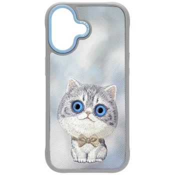 Nimmy Big Eyed Pet 2.0 Cat Case for iPhone 17, Gray