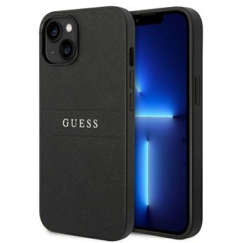Apple iPhone 14 Plus 6.7'' Guess Saffiano Strap Case Cover (GUHCP14MPSASBBK), Black