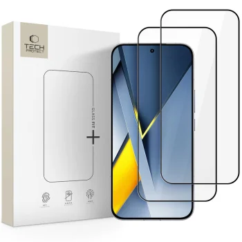 Tempered Glass Screen Protector Tech-Protect Glass Fit+ 2-Pack for Xiaomi Poco F8 Pro Ultra, Black