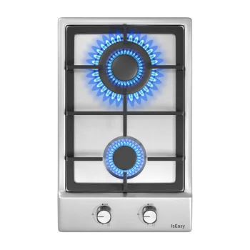 IsEasy MGBS-312A 2-Burner Built-in Gas Cooktop, Stainless Steel
