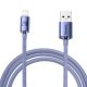 USB uz Lightning Kabelis Baseus Crystal Shine 2.4A 2m Violets