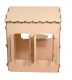 Wooden Garden Playhouse for Kids with Chalkboard and Table, 86 x 137 x 105 cm