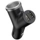 Baseus Y Type Car Charger with 2x USB and Extended Cigarette Lighter Port 3.4A, Black