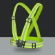 Adjustable reflective harness for running and cycling - black