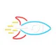 Neolia NNE18 Rocket PLEXI LED Neon Sign, Multicolor