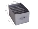 Clothing Drawer Organizer for Pants, Jeans and Underwear, 9-Slot Closet Storage, Gray
