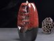 Ceramic Backflow Incense Burner Waterfall for Aromatherapy + 10 Cones, Red