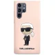 Karl Lagerfeld Samsung Galaxy S23 Ultra Case Liquid Silicone Ikonik Karl, Pink