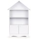 Kids House Shaped Bookshelf and Toy Storage Cabinet by ECOTOYS, White