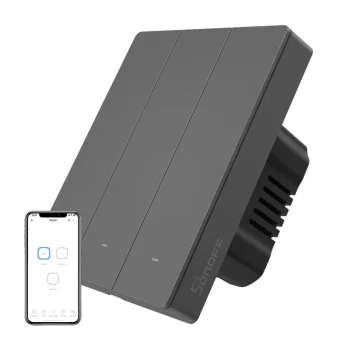 Sonoff M5-3C-80 Smart Wall Switch 3-Gang Wi-Fi Mechanical Buttons