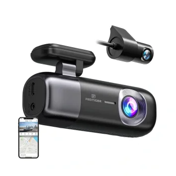 REDTIGER F9 Dash Cam 4K + 1080p with Wi-Fi and GPS