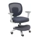 Kids Desk Chair, Adjustable Swivel Chair with Footrest, Grey