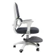 Kids Ergonomic Desk Chair with Footrest, Adjustable Swivel Chair, Grey