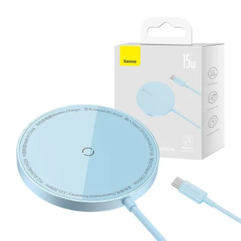 Baseus Simple Mini3 Magnetic Wireless Charger 15W (Blue)