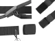 Tactical Military Belt for Trousers with Plastic Buckle, 120 x 3.7 cm, Black