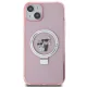 Karl Lagerfeld iPhone 15 Plus Case Ring Stand Karl & Choupette MagSafe, Pink
