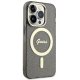Guess iPhone 14 Pro Max Case IML Glitter Gold MagSafe, Black