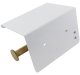 Toilet Paper Holder with Shelf, White-Gold