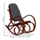 ModernHome Rocking Chair with Wooden Runners Charcoal