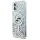 Karl Lagerfeld iPhone 16 Plus Case Liquid Glitter Karl & Choupette MagSafe, Transparent