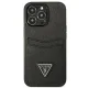 Apple iPhone 13 Pro 6.1\" Guess Saffiano Triangle Logo Cardslot Case Cover, Black