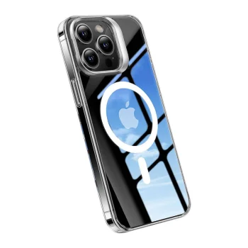 Torras UPRO Lstand Clear-Mag Case for iPhone 15 Pro, Transparent