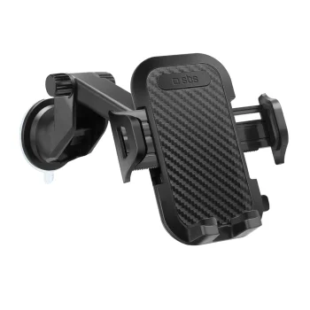 Sbs TEHWSUPWIND Telescopic Smartphone Car Holder with Suction Cup, Black