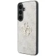 Guess Leather 4G Metal Logo Case for Samsung Galaxy S26 FE, Pink