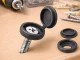 Dark Grey Hinged Screw Covers 13mm for Furniture, 100 Pcs