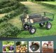 Garden transport cart 200 kg, opening sides, large pneumatic wheels, MultiGarden, green