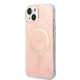 Apple iPhone 14 6.1\" Guess 4G Print MagSafe Case Cover (GUBPP14SH4EACSP) + Charger, Pink