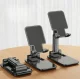 Foldable Desk Stand for Phone and Tablet, Adjustable, Black