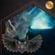 Ruhhy 00026126 Hanging Bat, Halloween Decoration, 60 cm, Black