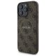 Чехол Guess для iPhone 16 Pro Max 4G Ring Classic Logo MagSafe, коричневый