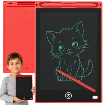 12" LCD Graphic Drawing and Writing Tablet with Stylus, Red