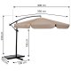 Plonos 488003 saliekams dārza saulessargs 350 cm ar pārvalku, bēšs