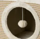 Cat House with Sisal Scratching Post and Plush Toy, Beige