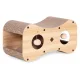 Petsi Cardboard Cat Scratcher House with Pom-Poms