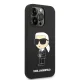 Karl Lagerfeld Silicone Ikonik MagSafe Case for iPhone 14 Pro - Black